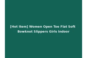 [Hot Item] Women Open Toe Flat Soft Bowknot Slippers Girls Indoor