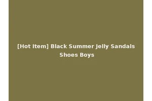 [Hot Item] Black Summer Jelly Sandals Shoes Boys