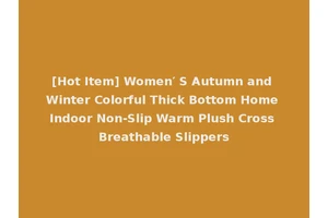 [Hot Item] Women′ S Autumn and Winter Colorful Thick Bottom Home Indoor Non-Slip Warm Plush Cross Breathable Slippers