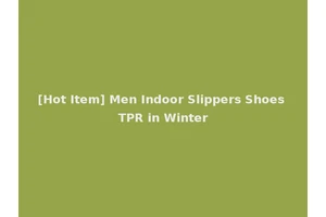 [Hot Item] Men Indoor Slippers Shoes TPR in Winter