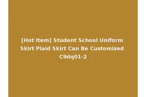 [Hot Item] Student School Uniform Skirt Plaid Skirt Can Be Customized C9dq01-2