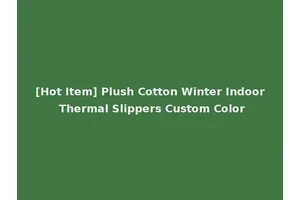 [Hot Item] Plush Cotton Winter Indoor Thermal Slippers Custom Color