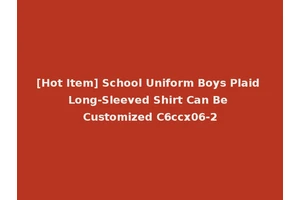 [Hot Item] School Uniform Boys Plaid Long-Sleeved Shirt Can Be Customized C6ccx06-2