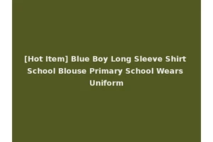 [Hot Item] Blue Boy Long Sleeve Shirt School Blouse Primary School Wears Uniform
