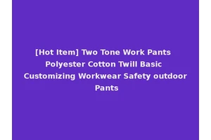[Hot Item] Two Tone Work Pants Polyester Cotton Twill Basic Customizing Workwear Safety outdoor Pants