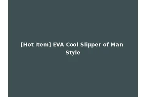 [Hot Item] EVA Cool Slipper of Man Style