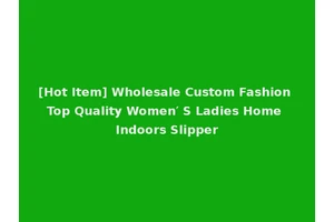 [Hot Item] Wholesale Custom Fashion Top Quality Women′ S Ladies Home Indoors Slipper