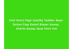 [Hot Item] High Quality Toddler Boys Tartan Flap Detail Blazer &amp; Shorts &amp; Bow Shirt Set