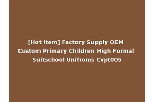 [Hot Item] Factory Supply OEM Custom Primary Children High Formal Suitschool Unifroms Cvpt005