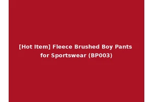 [Hot Item] Fleece Brushed Boy Pants for Sportswear (BP003)