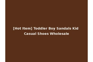 [Hot Item] Toddler Boy Sandals Kid Casual Shoes Wholesale