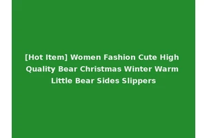 [Hot Item] Women Fashion Cute High Quality Bear Christmas Winter Warm Little Bear Sides Slippers
