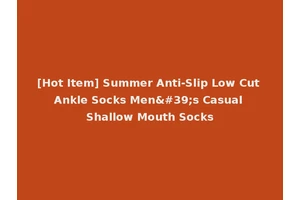 [Hot Item] Summer Anti-Slip Low Cut Ankle Socks Men's Casual Shallow Mouth Socks