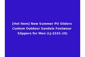 [Hot Item] New Summer PU Sliders Custom Outdoor Sandals Footwear Slippers for Men (LJ-2101-10)