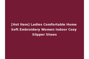 [Hot Item] Ladies Comfortable Home Soft Embroidery Women Indoor Cozy Slipper Shoes