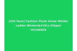 [Hot Item] Fashion Plush Home Winter Ladies Women's Slipper HS206903