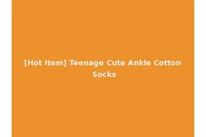 [Hot Item] Teenage Cute Ankle Cotton Socks