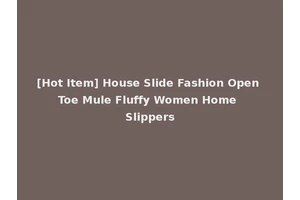 [Hot Item] House Slide Fashion Open Toe Mule Fluffy Women Home Slippers