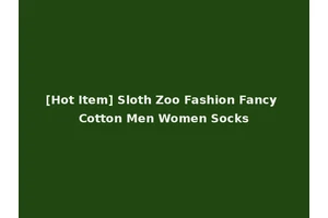 [Hot Item] Sloth Zoo Fashion Fancy Cotton Men Women Socks