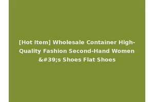 [Hot Item] Wholesale Container High-Quality Fashion Second-Hand Women's Shoes Flat Shoes