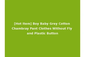 [Hot Item] Boy Baby Grey Cotton Chambray Pant Clothes Without Fly and Plastic Button