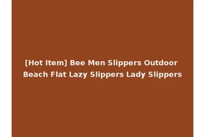 [Hot Item] Bee Men Slippers Outdoor Beach Flat Lazy Slippers Lady Slippers
