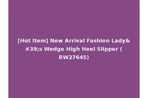 [Hot Item] New Arrival Fashion Lady's Wedge High Heel Slipper (RW27645)