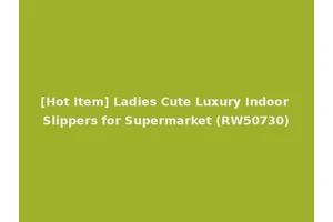[Hot Item] Ladies Cute Luxury Indoor Slippers for Supermarket (RW50730)