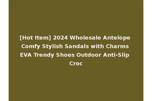 [Hot Item] 2024 Wholesale Antelope Comfy Stylish Sandals with Charms EVA Trendy Shoes Outdoor Anti-Slip Croc
