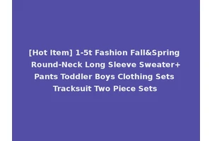 [Hot Item] 1-5t Fashion Fall&Spring Round-Neck Long Sleeve Sweater+Pants Toddler Boys Clothing Sets Tracksuit Two Piece Sets