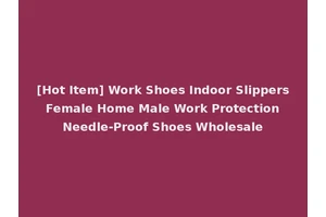 [Hot Item] Work Shoes Indoor Slippers Female Home Male Work Protection Needle-Proof Shoes Wholesale