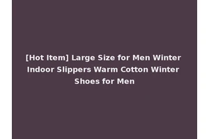 [Hot Item] Large Size for Men Winter Indoor Slippers Warm Cotton Winter Shoes for Men