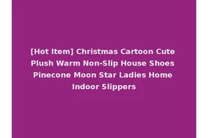 [Hot Item] Christmas Cartoon Cute Plush Warm Non-Slip House Shoes Pinecone Moon Star Ladies Home Indoor Slippers