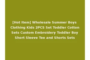 [Hot Item] Wholesale Summer Boys Clothing Kids 2PCS Set Toddler Cotton Sets Custom Embroidery Toddler Boy Short Sleeve Tee and Shorts Sets