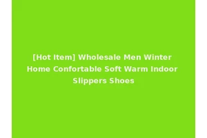 [Hot Item] Wholesale Men Winter Home Confortable Soft Warm Indoor Slippers Shoes