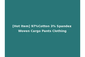 [Hot Item] 97%Cotton 3% Spandex Woven Cargo Pants Clothing