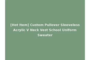 [Hot Item] Custom Pullover Sleeveless Acrylic V Neck Vest School Uniform Sweater