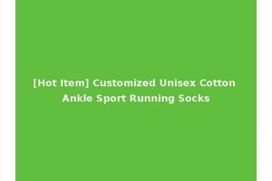 [Hot Item] Customized Unisex Cotton Ankle Sport Running Socks