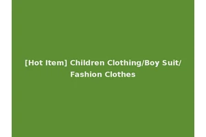 [Hot Item] Children Clothing/Boy Suit/Fashion Clothes