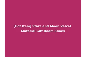 [Hot Item] Stars and Moon Velvet Material Gift Room Shoes