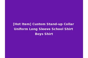 [Hot Item] Custom Stand-up Collar Uniform Long Sleeve School Shirt Boys Shirt