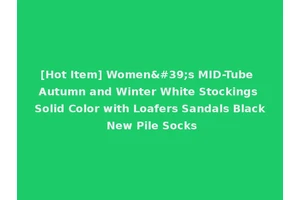 [Hot Item] Women's MID-Tube Autumn and Winter White Stockings Solid Color with Loafers Sandals Black New Pile Socks