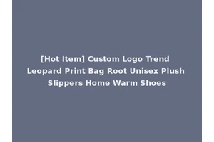 [Hot Item] Custom Logo Trend Leopard Print Bag Root Unisex Plush Slippers Home Warm Shoes