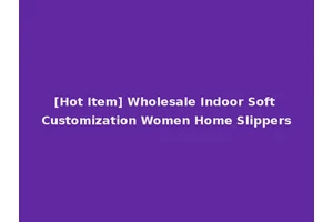 [Hot Item] Wholesale Indoor Soft Customization Women Home Slippers