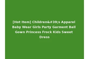 [Hot Item] Children's Apparel Baby Wear Girls Party Garment Ball Gown Princess Frock Kids Sweet Dress