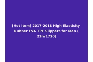 [Hot Item] 2017-2018 High Elasticity Rubber EVA TPE Slippers for Men (21iw1720)