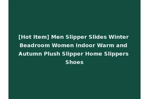 [Hot Item] Men Slipper Slides Winter Beadroom Women Indoor Warm and Autumn Plush Slipper Home Slippers Shoes