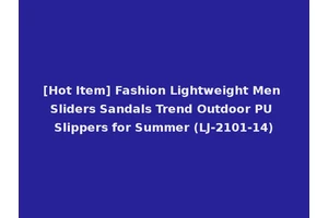 [Hot Item] Fashion Lightweight Men Sliders Sandals Trend Outdoor PU Slippers for Summer (LJ-2101-14)