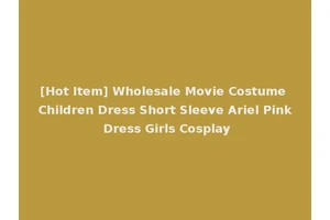[Hot Item] Wholesale Movie Costume Children Dress Short Sleeve Ariel Pink Dress Girls Cosplay