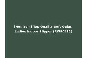 [Hot Item] Top Quality Soft Quiet Ladies Indoor Slipper (RW50731)